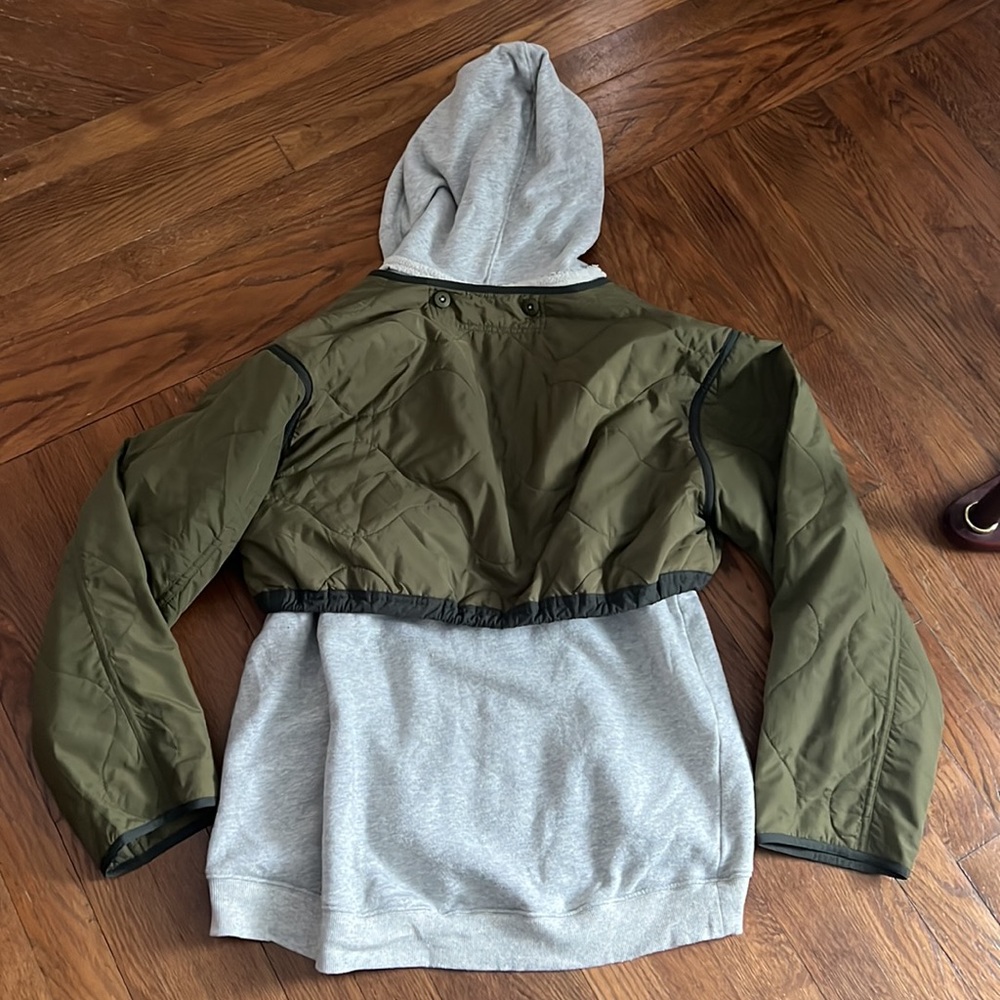 Olive and Gray Women's Jacket - Picture 4 of 6